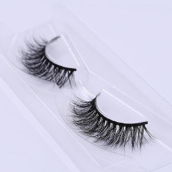 

1pair fashion messy style handmde natural soft stylish 3d mink cross false eyelashes extension eyelashes makeup tools