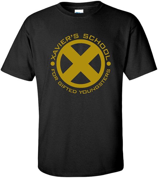 

xaviers school of gifted youngsters x-men superhero mens black t-shirt