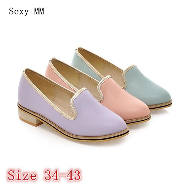 

скольжение на оксфорд обувь для женщин карьера квартиры oxfords женщина brogue flat обувь повседневная мокасины плюс размер 34-40 41 42 43 в, Black