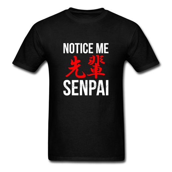 

original men custom notice me senpai sempai anime t shirt tees shirt stretchy cotton fabric screen printed men t shirt xxx
