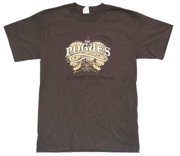 

the pogues 25 years anniversary usa tour brown t shirt new official