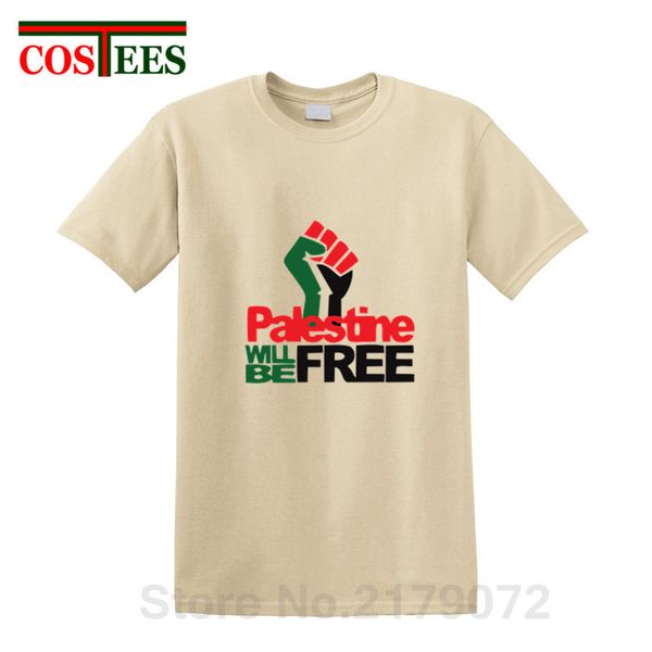 

2019 new design palestine will be resist logo t shirt men palestine t-shirt fashionable brand clothes hombre camiseta
