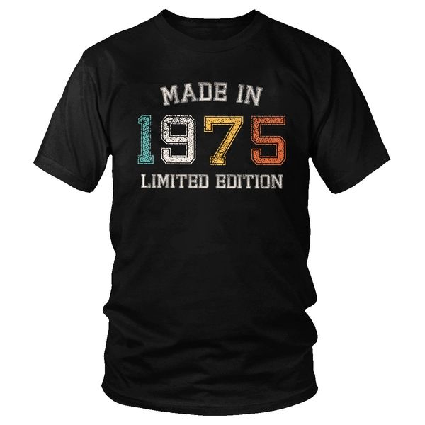 

vintage born in 1975 t shirt men short sleeve streetwear made in 1975 45th birthday gift tshirt fashion 100% cotton tee merch