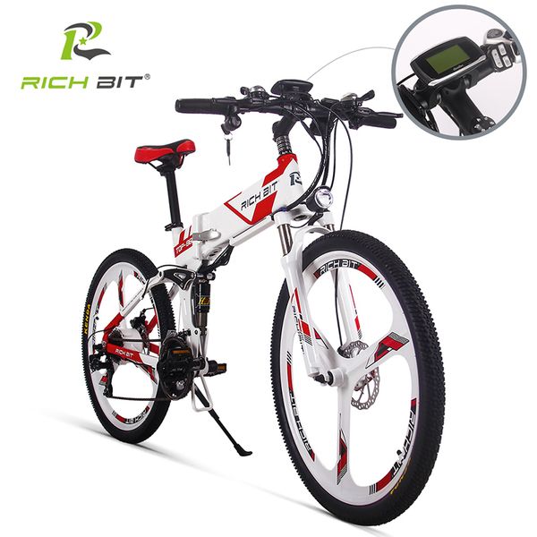 

richbit nieuwe 36v *250w electric mountain bike electric bike european quick delivery frame inside li-on 12.8ah battery vouwen, Silver;blue
