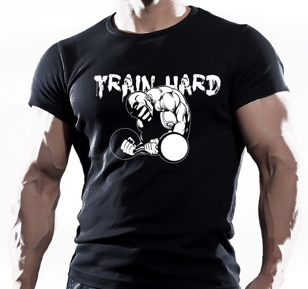 

2019 new arrival men's fashion train dur bete mode animal musculation t-shirt seance dentrainement hommes print t shirts