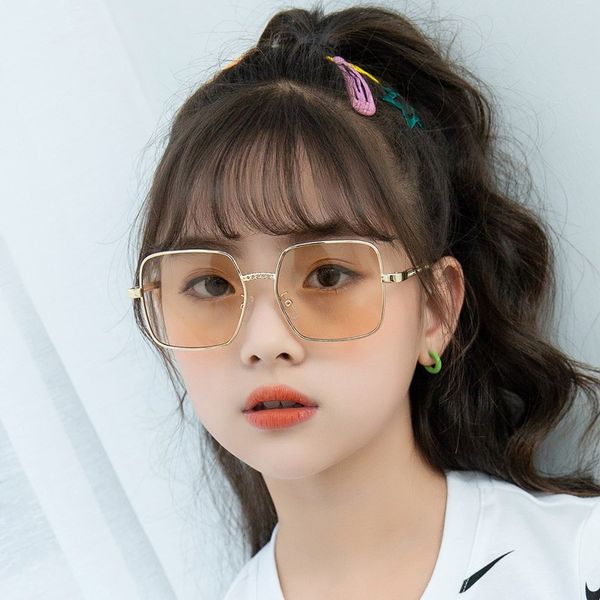 

sunglasses square fashion children anti-reflective mirror metal glasses boys and girls sun kids uv400, White;black