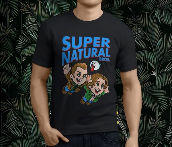 

new popular super natural bros parody funny joke men's black t-shirt s-3xl new 2018 print letters men t shirt