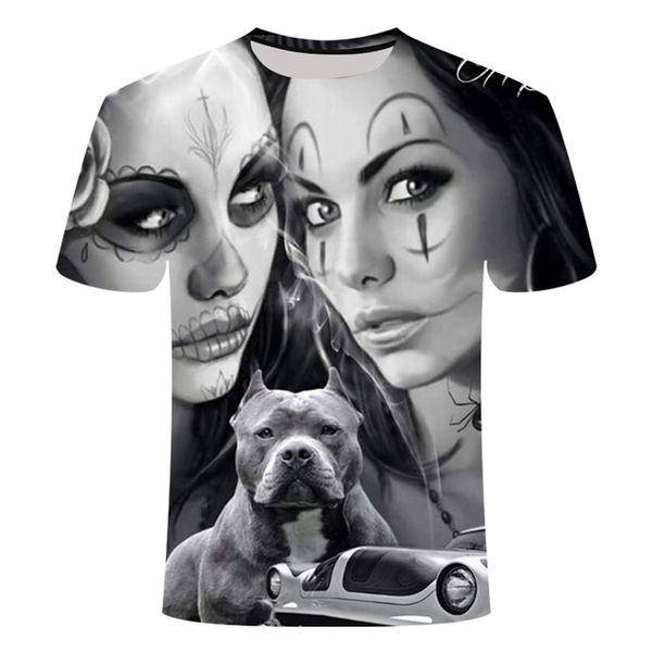 

3d skull poker men brand mens 3d print shirts plus size plus size harajuku men clothing
