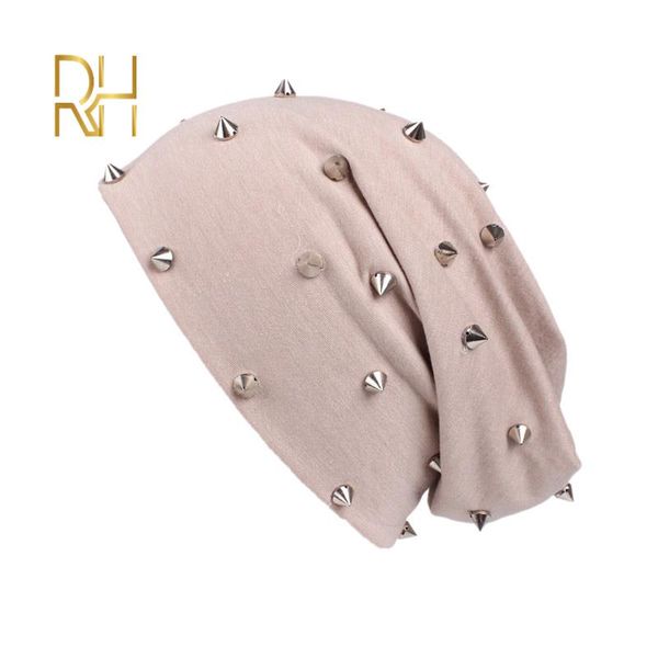 

hip hop new fashion rivet hoop warm winter men hat women autumn fashion beanies caps for boy's brand bonnet rh, Blue;gray