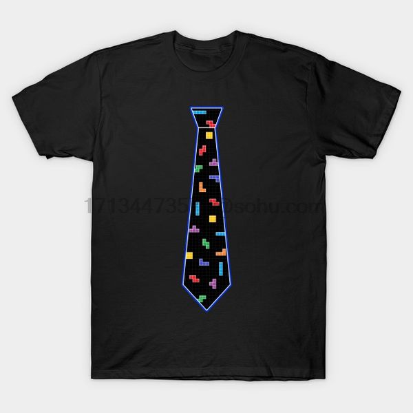 

мужская майка с коротким рукавом тройник вершины tetris tie tee синий ностальгический футболка женская футболка
