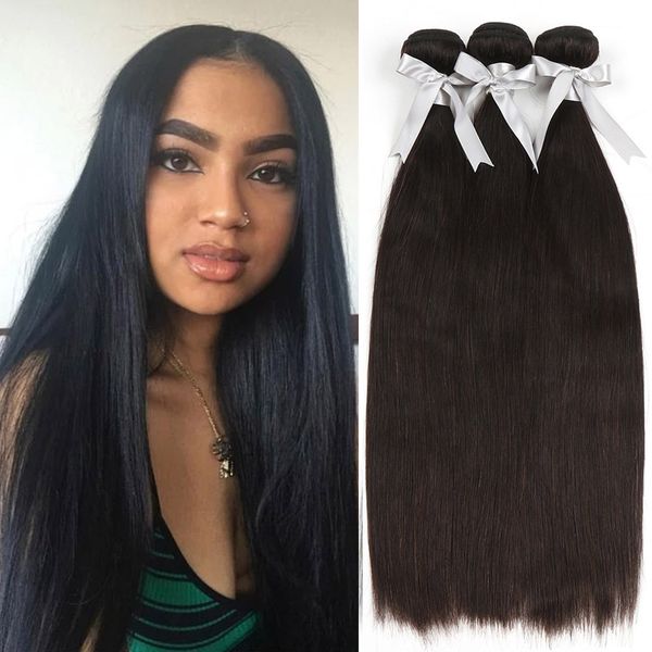 

прямые сырой индийские волосы пучки 3 связка lot предложения natural color 100% человеческих волосы плетение девственных прямых утков волос, Black