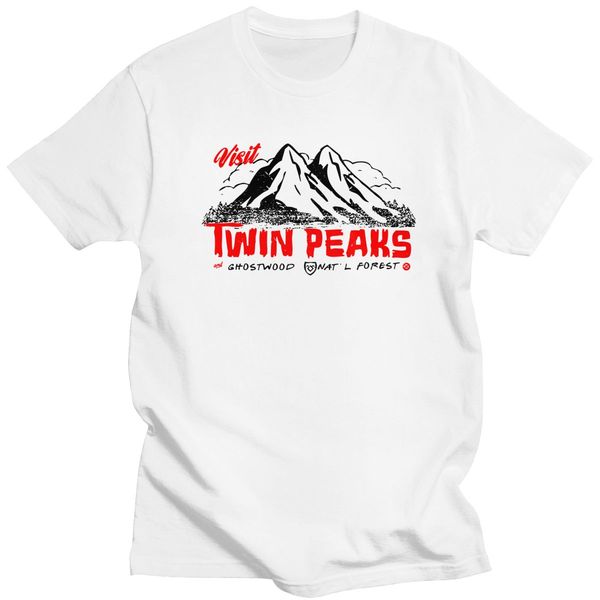 

classic visit twin peaks t shirt for men short sleeve casual tee slim fit soft cotton summer t-shirt tv series merchandise