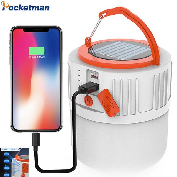 

80000lm super bright solar led bulbs rechargeable 5 modes portable night light solar charging torch lamp