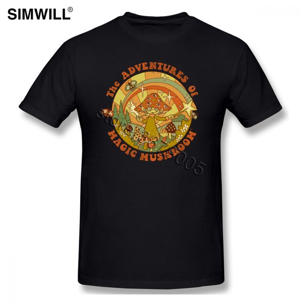 

urban new shirt for men 100% cotton magic mushroom t shirt short sleeved o neck casual tees shirt plus size clothing tshirt