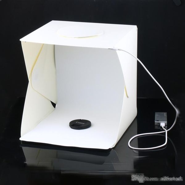 

wholesale portable folding lightbox pgraphy studio softbox led light soft box for iphone samsang htc dslr camera p background
