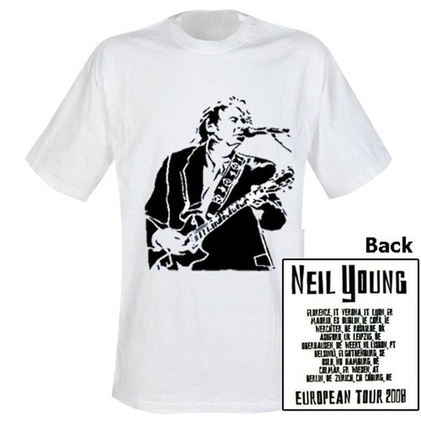 

neil young - european tour - official mens t shirt funny short sleeve cotton t-shirt new 2018 fashion summer