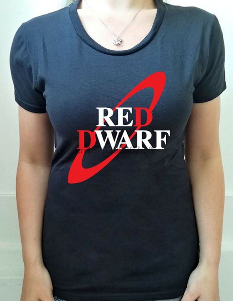 

red dwarf logo womens nostalgia geek t-shirt