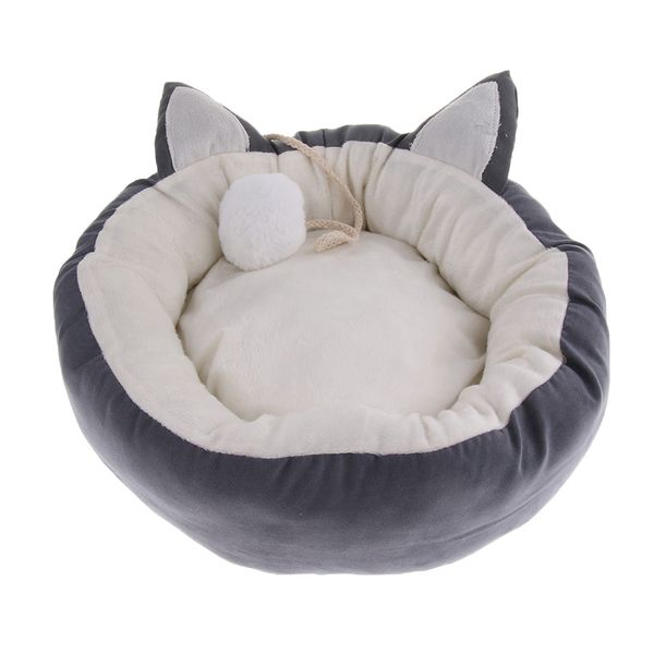 

round pet cat rabbit hamster small animal bed cushion mat pad warm plush house
