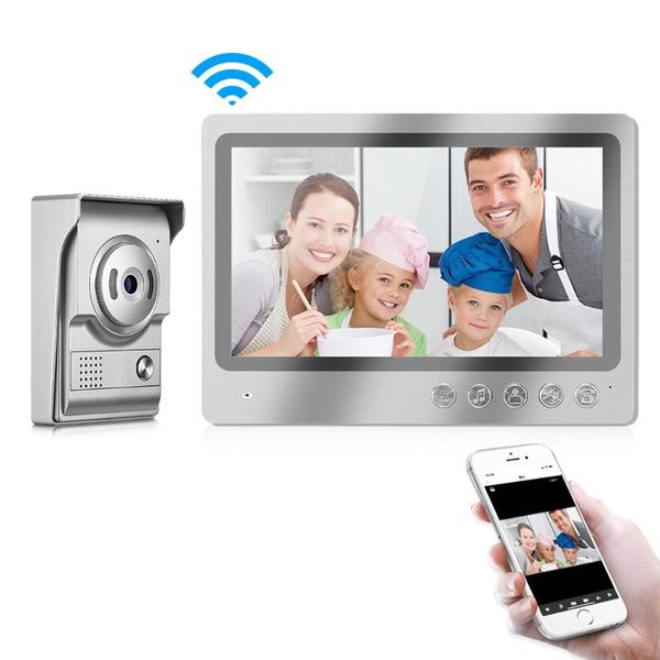 

video door phones 9 inch big lcd display wired wifi intercom phone app remote control viewer