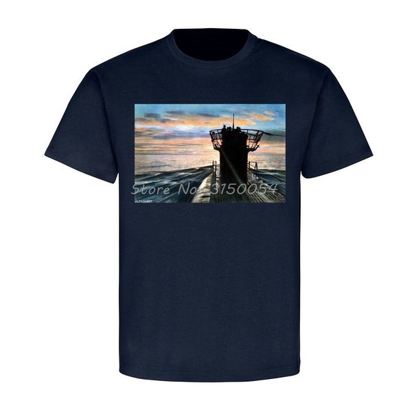 

u-boot auf feind fahrt deutsches unterseeboot marine sonnenuntergang t-shirt men cotton tee tshirt funny harajuku