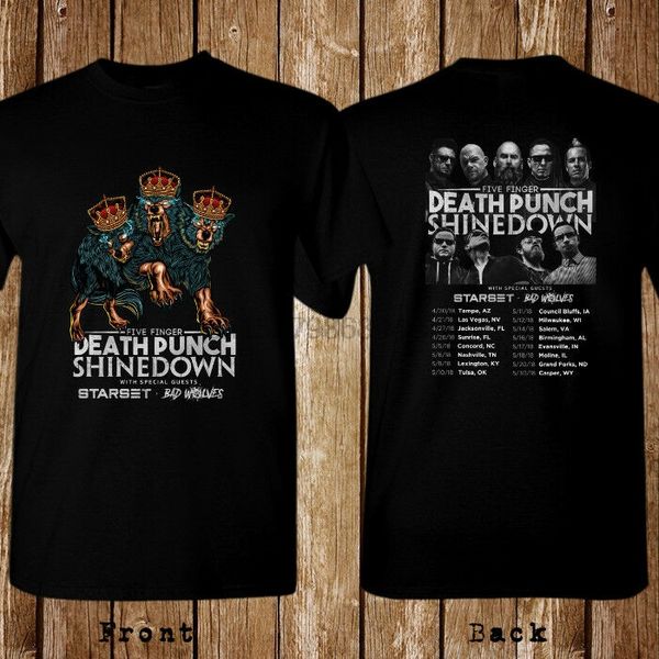 

5fdp feat shinedown tour 2018 new t-shirt size s-5xl