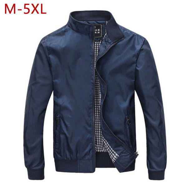 

m-5xl spring summer jacket men casual thin thick windbreaker college bomber black windcheater homme varsity jacket big size yj19, Black;brown