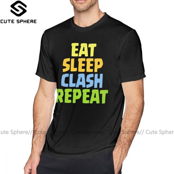 

clash royal t shirt eat sleep clash repeat t-shirt funny 100 cotton tee shirt printed 5x short sleeves basic mens tshirt