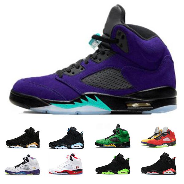 

quai 54 5s men basketball shoes oregon electric green alternate grape bred dmp 6s hare fire red new black infrared sports sneakers