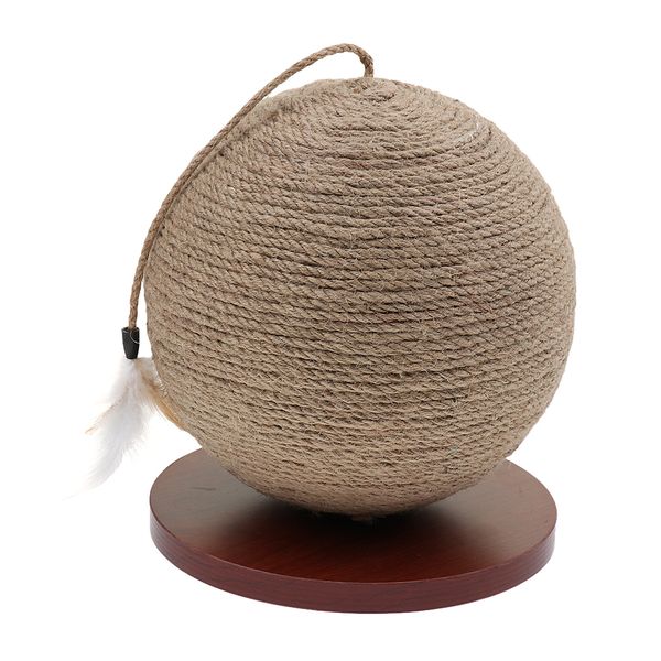 

cat toy ball sisal cat scratching pad pet kitten playing jumping catch toys
