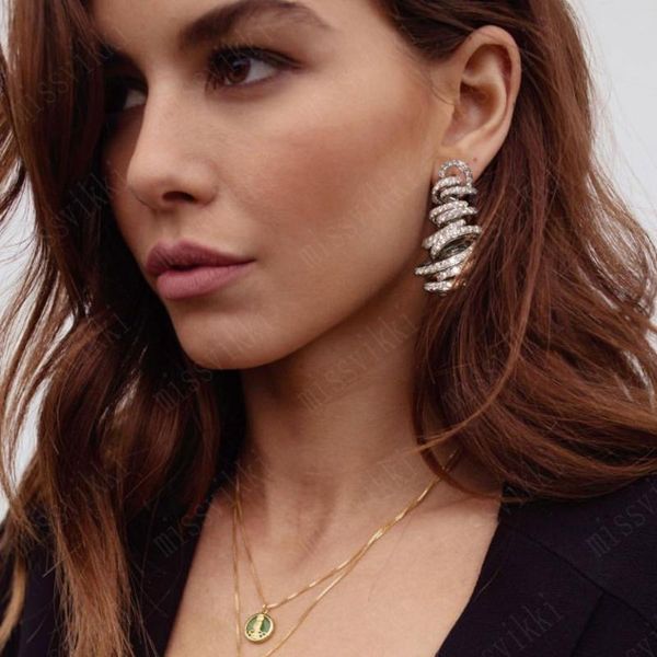 

missvikki handmade exclusive design earrings boucle d'oreille femme 2020 earrings for women actor dancer party stageshow01, Golden;silver