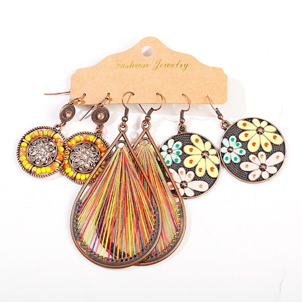 

ethnic women's flower oorbellen summer earrings set ethnic boho earrings jhumka fashion jewelry, Silver