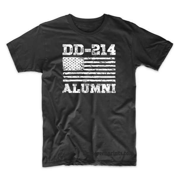 

dd214 alumni american flag t-shirt military veteran tee shirt