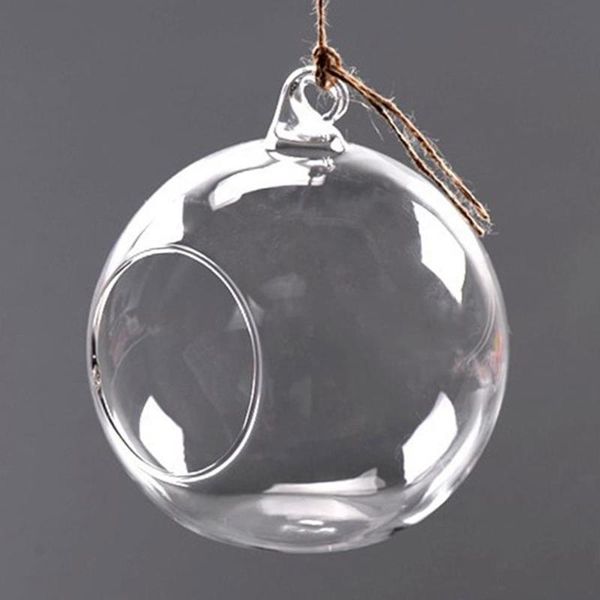 

glass candlestick hanging candle round succulent style candle holder light holder romantic clear
