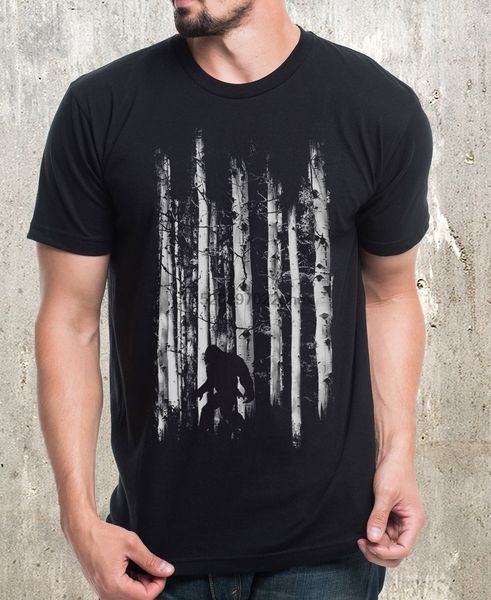 

bigfoot in the forest t-shirt - mens screen printed t-shirt men t shirt