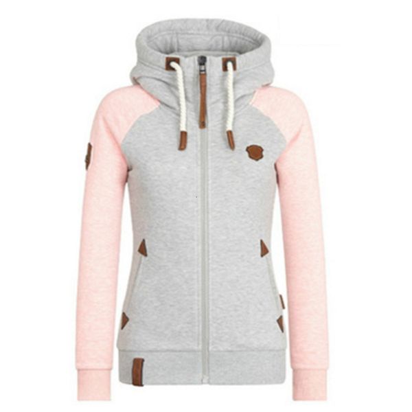 

2020 женщины мода новые куртки hoodie zip воротник молния кофты с длинным рукавом пуловер спортивные костюмы xxxxl толстовки, Black