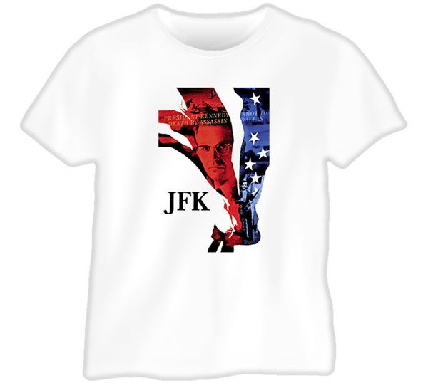 

costner stone jfk movie poster t shirt 100% cotton short sleeve summer t-shirt summer the new fashion movie shirt