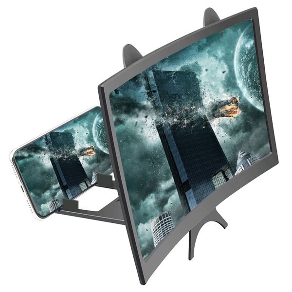 

12 inch curved screen cell phone amplifier holder 3d mobile phone screen hd magnifier video amplifier smartphone stand bracket