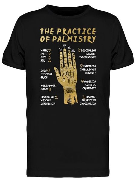 

the practice of palmistry mens tee -image by full-figured tee shirt