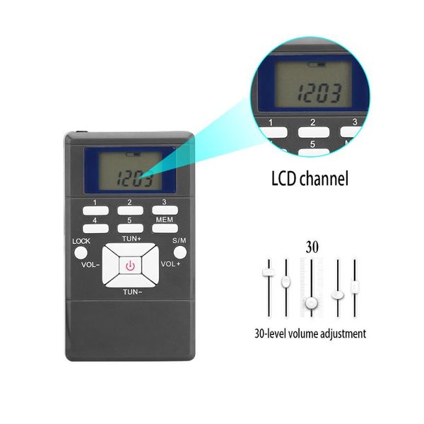 

mini digital fm radio receiver digital radio receiver portable compact am/fm/shortwave with earphone/string led display