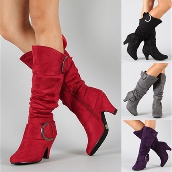 

women's shoes woman boots belt buckle 200916, Black