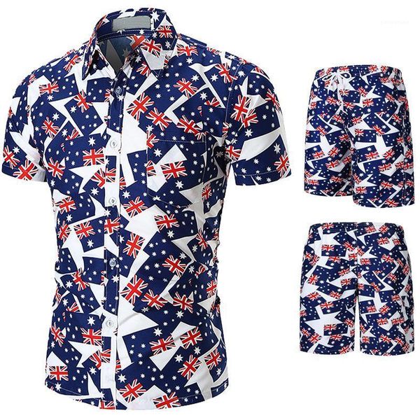 

printed suits mens beach seaside holiday tracksuits designer summer casual floral, Gray