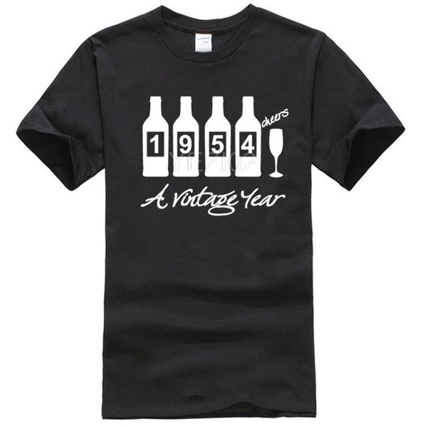 

бутылочки 1954 mens смешной 65 лет t-shirt 65 year old gift present