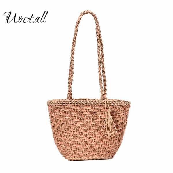 

this year's popular small bag female 2020 spring and summer new wild one-shoulder bucket bag foreign fashion slung straw