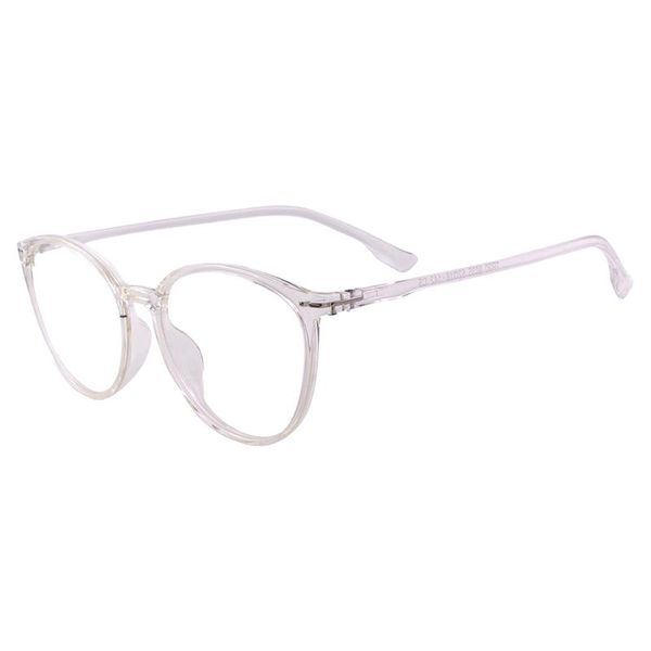 

men women fashion transparent round glasses frame retro tr90 eyeglasses for prescription single vision myopia reading lenses, Black