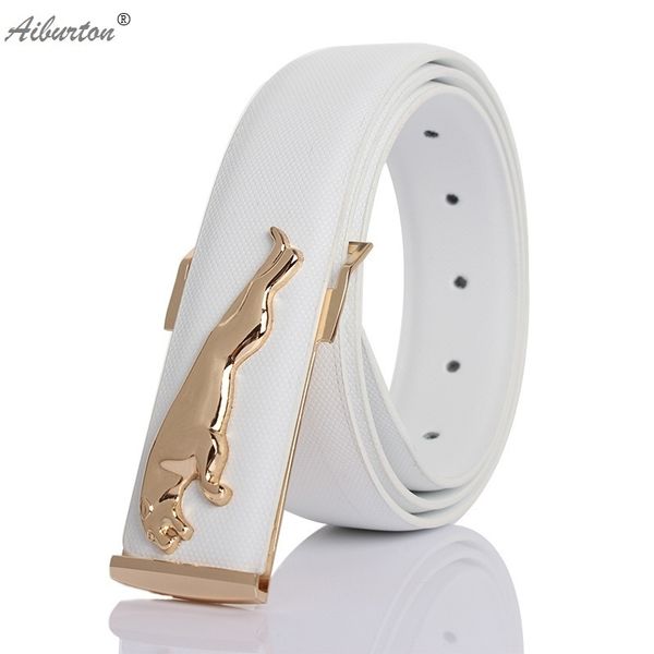 

luxury leather belt man white belts designer belts men big buckle male strap ceinture homme, Black;brown