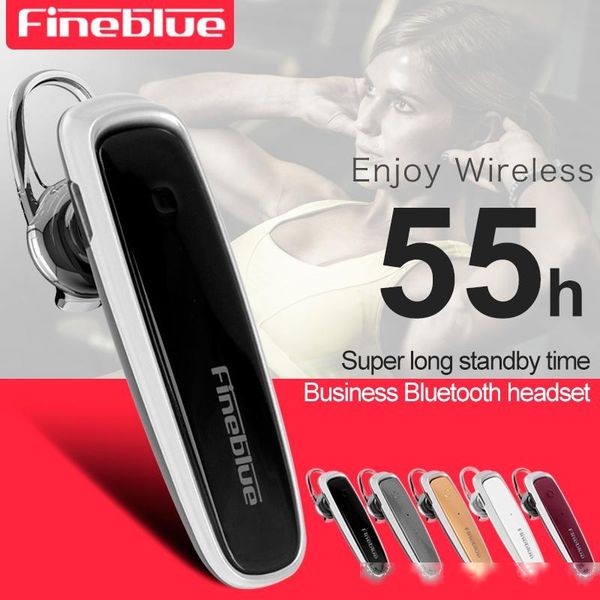 

5 piece fineblue fx-1 bluetooth mini earphone single ear business wireless earbud stereo music hands-clear calling earphone