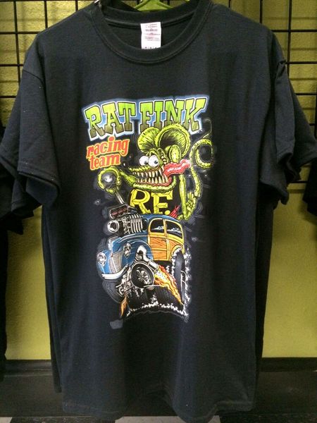 

rat fink racing team t-shirt большой папа эд рот горячий стержень мышцы автомобиль низкий лоб искусства