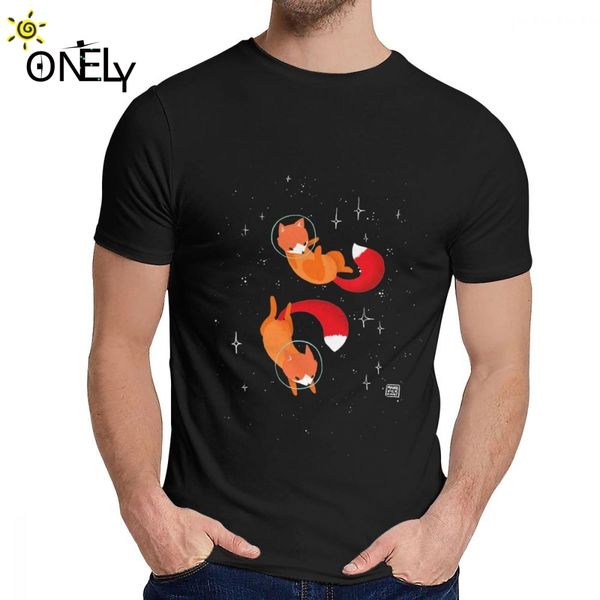 

классический шею space лисицы футболка лето мужской soft слим топ tee сша размер s-6xl