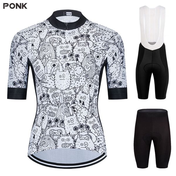 

2020 cartoon cycling jersey set bike uniforms summer cycling wear bicycle clothing men clothing mtb bike shirts, Black;blue