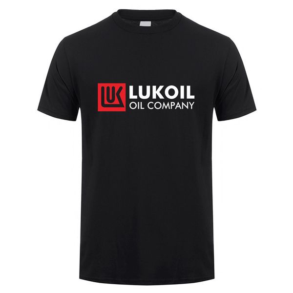 

russian lukoil oil company t shirt men summer short sleeve cotton t-shirts man fashion tshirt lh-193